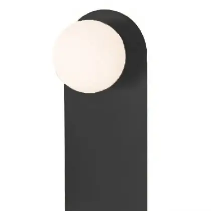 Kulisty kinkiet ścienny H64-B do sypialni kula czarna biała