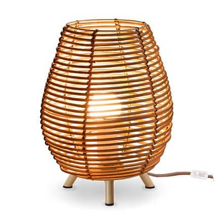 Lampa stołowa Bossa LUMBOS030XXIXNW cage ażurowa brązowa