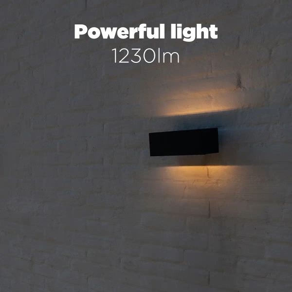 Elewacyjna LAMPA ścienna GEMINI 5189112012 Lutec prostokątna OPRAWA kinkiet LED 20W 3000K metalowy IP54 czarny