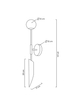 Szklana lampa ścienna Lucca MSE010400205 kula biała złota