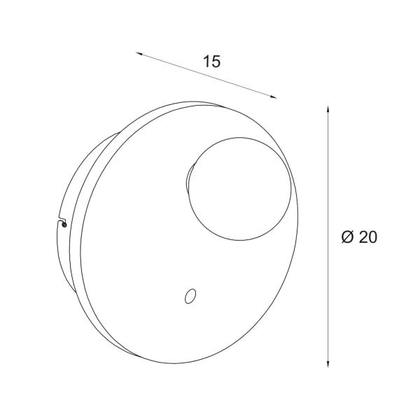 Naturalny kinkiet ścienny Lando W0426 opalowa kula kamienny