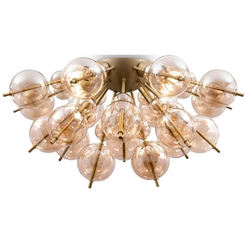 Lampa sufitowa plafon Bolla MOD133CL-04BS molekuły bursztynowe