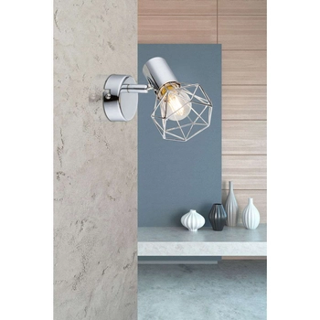 Kinkiet LAMPA ścienna XARA 54802-1 Globo druciana OPRAWA regulowana drut chrom