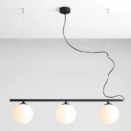 Szklana lampa wisząca BERYL 1006E_1 Aldex kule nowoczesne do jadalni białe