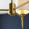 Salonowa lampa wisząca L&-199456 Light& abażurowa biała mosiądz