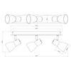 Nasufitowa lampa Claude 54307-3W drewno przydymiona