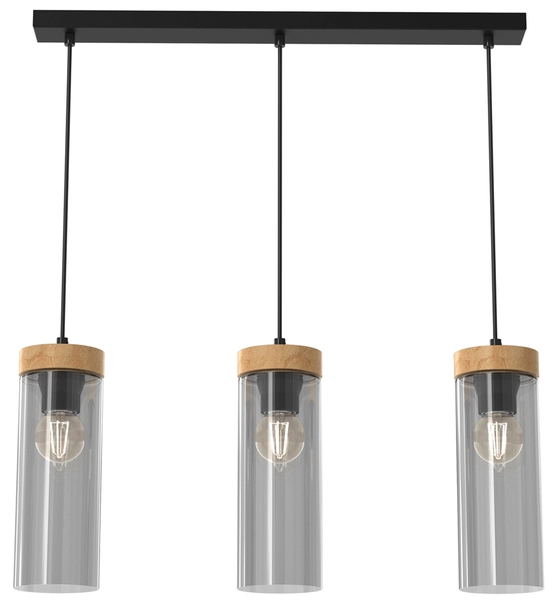 Wisząca lampa Elica MLP8665 kaskada czarna brązowa