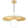Wisząca lampa muszla Marbella P01432AU Cosmolight kulista biały złoty