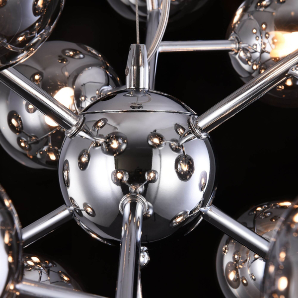 LAMPA wisząca DALLAS MOD545PL-24CH Maytoni modernistyczna OPRAWA molekuły ZWIS kule balls chrom przydymione