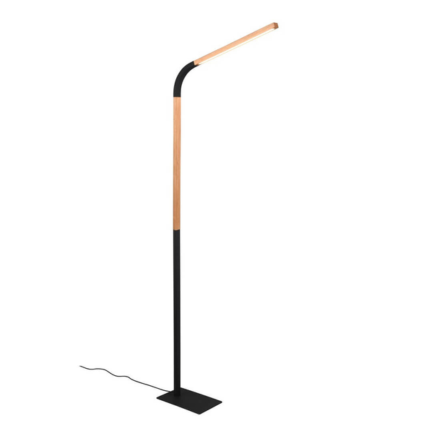 Gabinetowa lampa łukowa Norris 445210132 LED 14W 3000K czarna drewniana