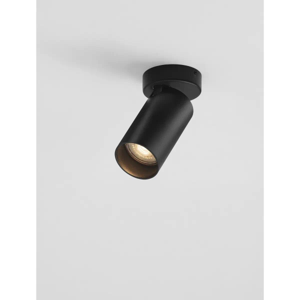 Regulowana lampa sufitowa do salonu CORENZO LE45647 tubka metalowa czarna