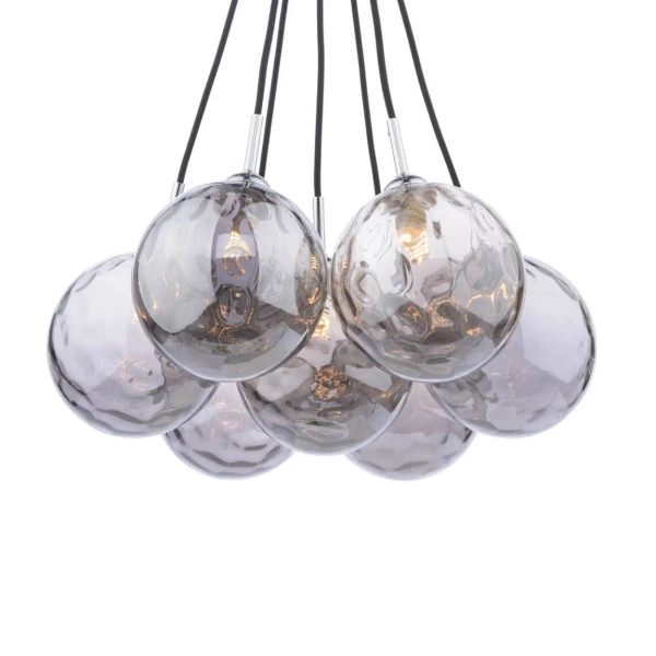 Wisząca lampa nad stół Elpis ELP342-10 szklane przydymione chrom