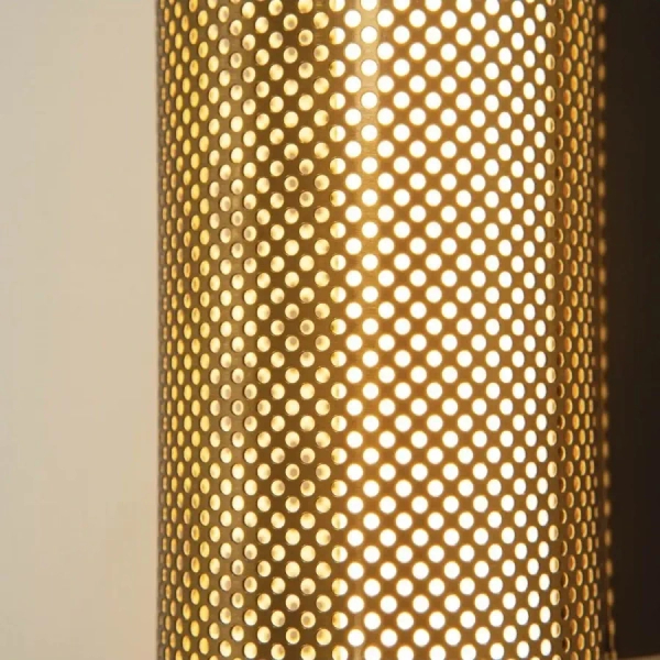 Ażurowa lampa ścienna 23041 LED 11W 3000K tuba pionowa mosiądz
