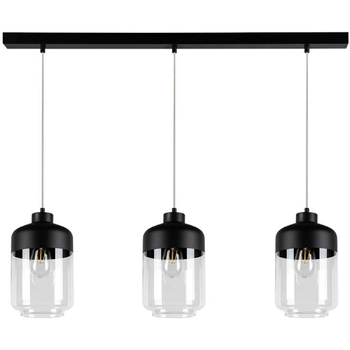Lampa wisząca AMARETTO 15790304 loftowa szklany zwis przezroczysty czarny