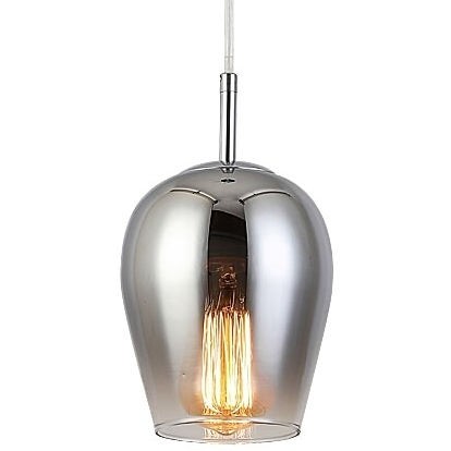 Szklana LAMPA wisząca PETUNIA 5252 Rabalux skandynawski zwis loftowy do salonu chrom
