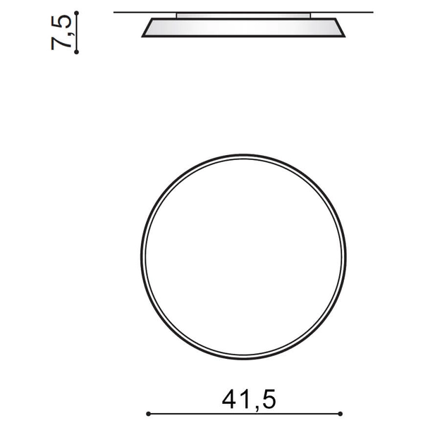 Natynkowa lampa Cortona AZ2735 LED 24W 3000K do jadalni round szara