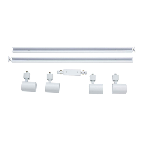 System szynowy SNOW LP-737 WH SET Light Prestige metalowa OPRAWA zestaw listwa z reflektorkami białe