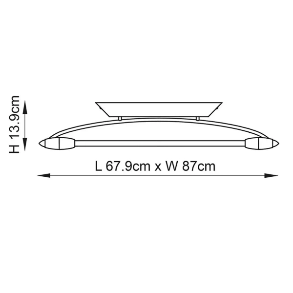 Lampa sufitowa Harper LED 81691 chrom przezroczysty