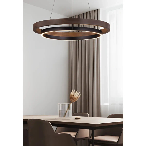 Pierścieniowa lampa wisząca Plato LWR-PLA LED 38W 3000K do salonu czarny
