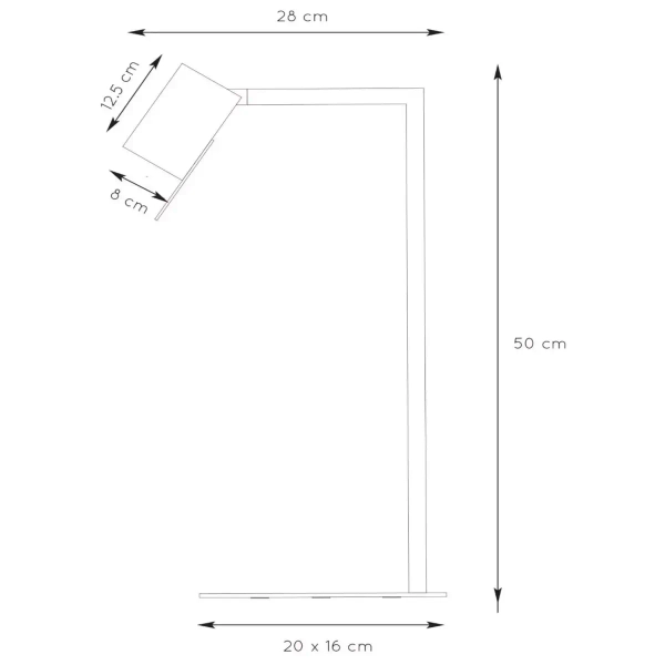 Metalowa lampa stołowa Lesley 03525/01/30 Lucide tubka do gabinetu czarna