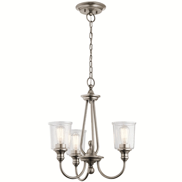 Jadalniany żyrandol KL-WAVERLY3-CLP na łańcuchu nad stół cyna