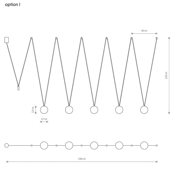 Lampa wisząca designerska kule Sling 10355 Nowodvorski nad stół czarna biała