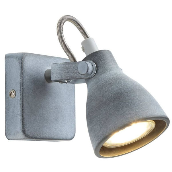 Industrialny kinkiet ścienny 91-64394 Candellux metalowy klosz szary