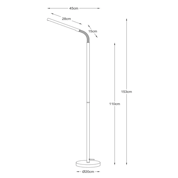 Ledowa lampa stojąca Gilly 36712/05/31 Lucide LED 5W 2700K biała