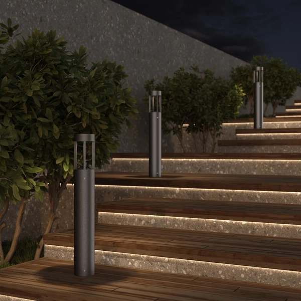 Stojący słupek tarasowy Vint O458FL-L9GF3K Maytoni IP65 podłużny grafitowy