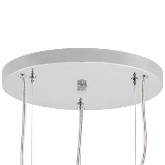 Skandynawska LAMPA wisząca ALUR 10724303 Kaspa hygge OPRAWA kulisty ZWIS kule balls chrom białe