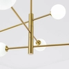 Loftowa LAMPA sufitowa DORADO LP-002/6P Light Prestige metalowa OPRAWA szklane kule plafon molekuły złote białe