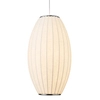 Jedwabna lampa zwis SILK ST-2335-30 do salonu tkanina biała