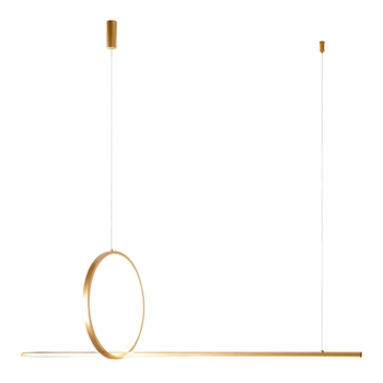 Okrągła lampa wisząca PELLE AZ5757 Azzardo LED 30W 3000K belka złoty