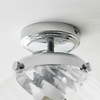 Kulista lampa sufitowa Milston 96488 IP44 szklana chrom przezroczysty