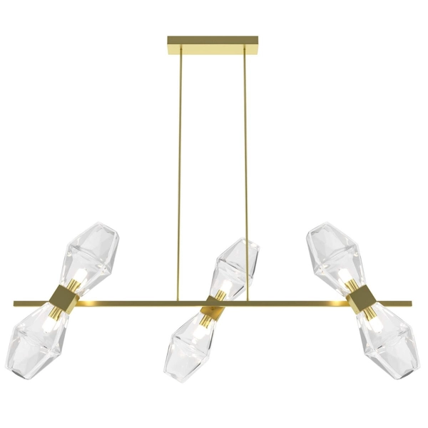 Szklana lampa wisząca złota przezroczysta Coctail Time OUTLET