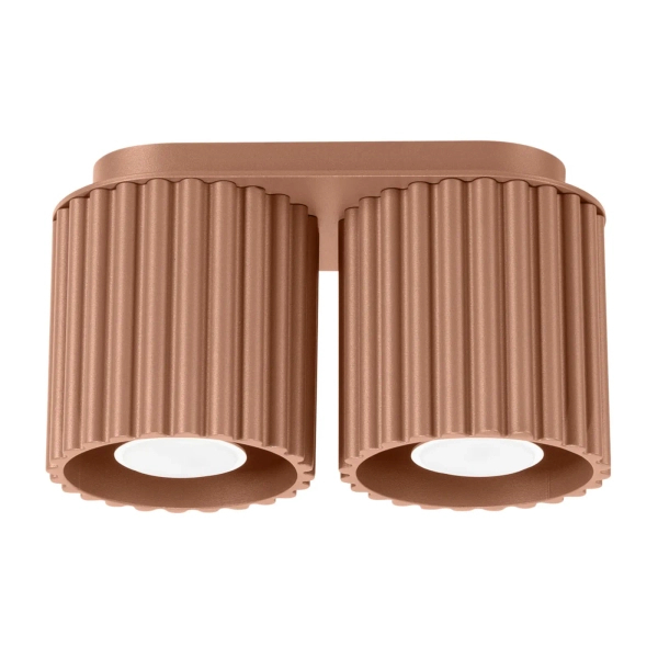 Podwójna sufitowa lampa tuba AURA mocca SL.1805 2xGU10 do gabinetu