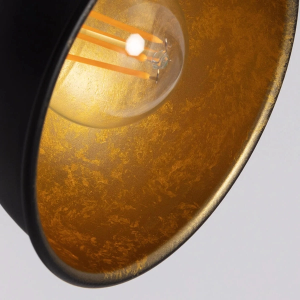 Sufitowa lampa z regulacją Retro ABR-RRO-C-3XE14 Abruzzo czarny złoty