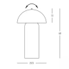 Ceramiczna lampka nocna 23007 do sypialni owalna grzyb beżowa
