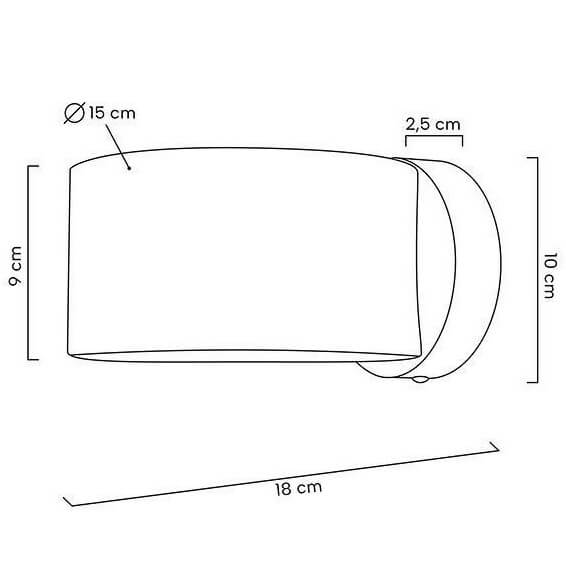 Lampa ścienna góra dół Arro MSE1501100130 Moosee metalowa czarny