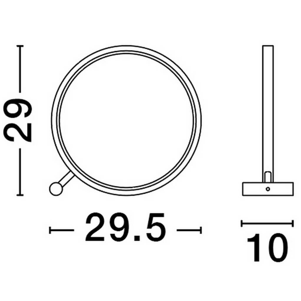 Lampka pierścieniowa nocna TUCUMAN LE44518 LED 12W 3000K ring czarna