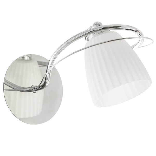 Ścienna lampa do salonu Tipene MW15105-1CR Italux szklana chrom biała