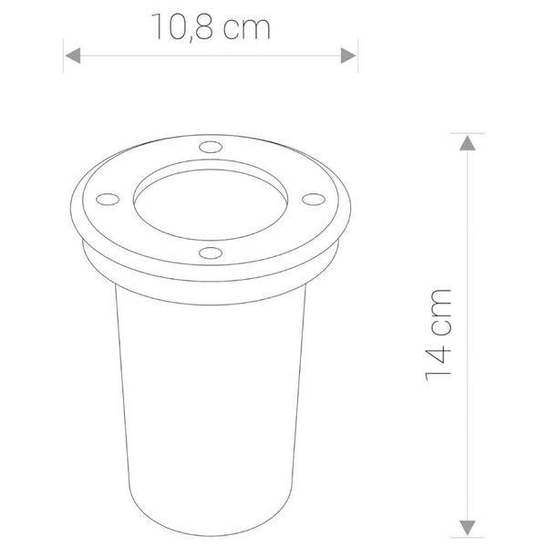 Zewnętrzna LAMPA najazdowa PAOLI 9554 Nowodvorski metalowa OPRAWA ogrodowa gruntowa IP67 srebrna