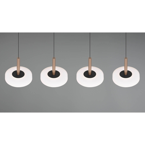 Wisząca lampa na listwie CELESTE 354910465 Trio LED 28W 3000K biały brązowy