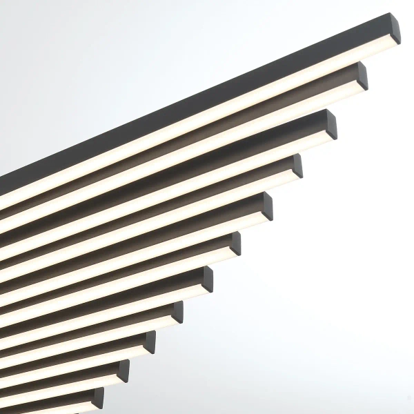 Metalowy żyrandol Seraph QN-SERAPH-LP-L-BLK LED 57W 3000K matowy czarny