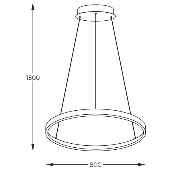 Salonowa wisząca Lampa Breno 2023201-GD80 LED 36W 3000-6000K ringi złote