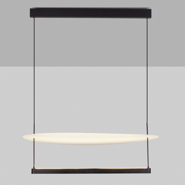 Zwieszająca lampa do jadalni TIRAQUE LE44634 LED 55W 2700K podłużna czarna biała