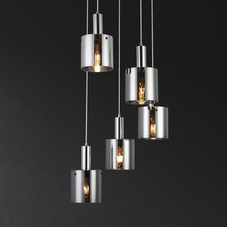Nowoczesna LAMPA wisząca DONATI 5251 Rabalux szklany zwis kaskada chrom