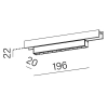 Sufitowa lampa do szyn magnetycznych RAFTER mini biała LED 9W 3000K oprawa techniczna 16458-M930-WW-00-13