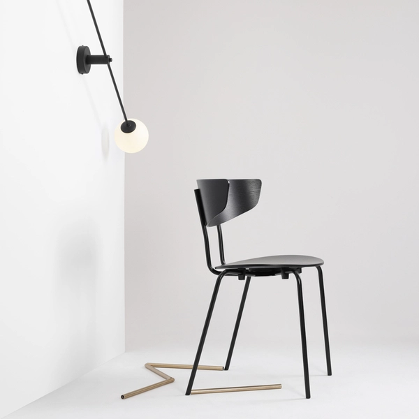 Regulowana lampa ścienna Ohio 1081D1 Aldex metalowy kinkiet czarny biały