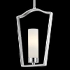 Wisząca lampa salonowa Dublin szklana tuba w ramce chrom